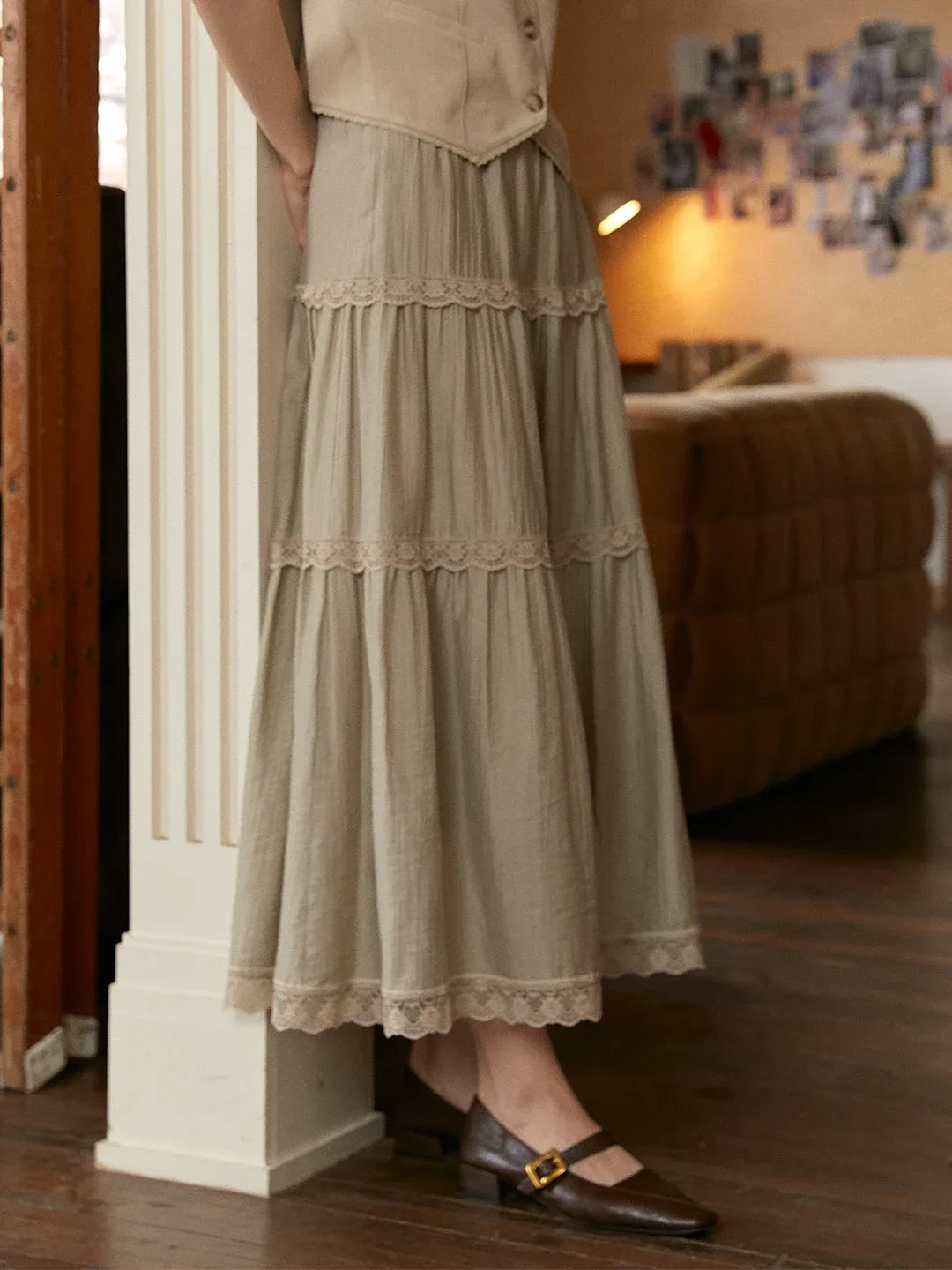 Dana Lace Linen Skirt