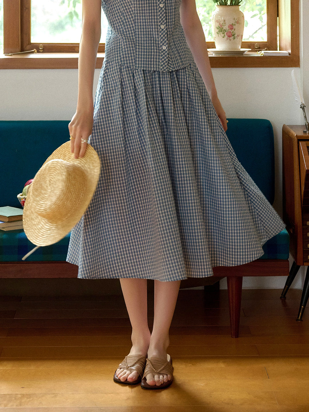 Raye A-Line Plaid Cotton Skirt