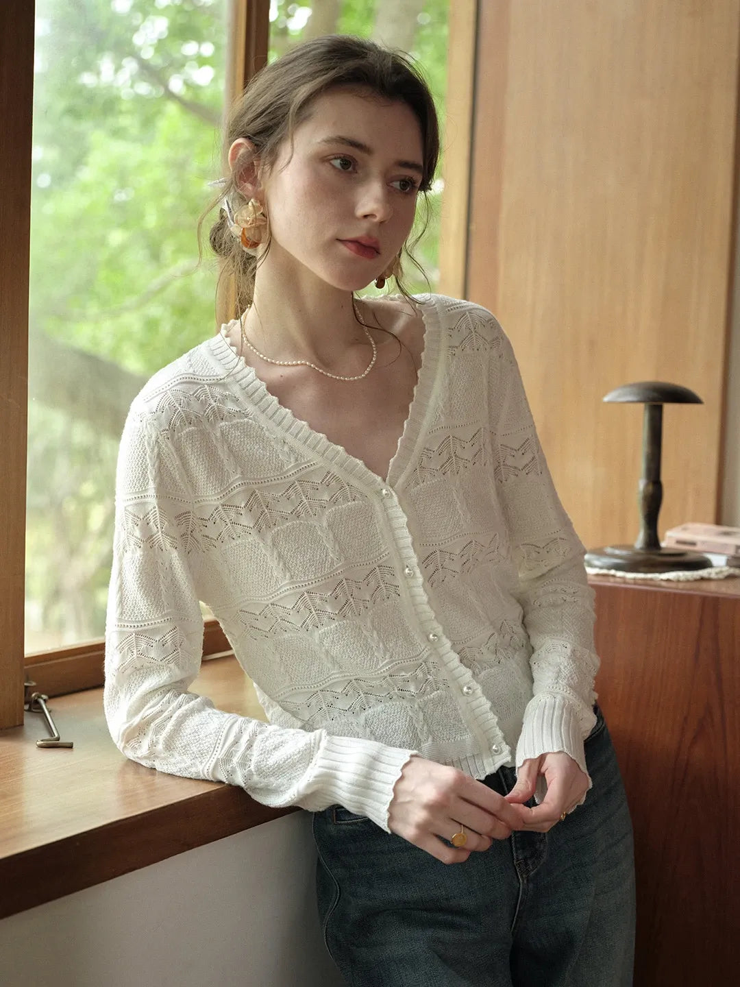 Elouise V-Neck Wool Cardigan