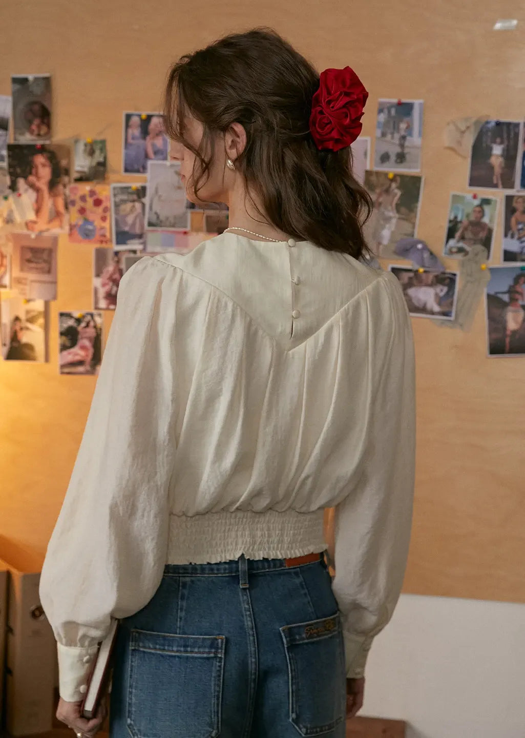 Kenia Round Neck Embroidered Blouse