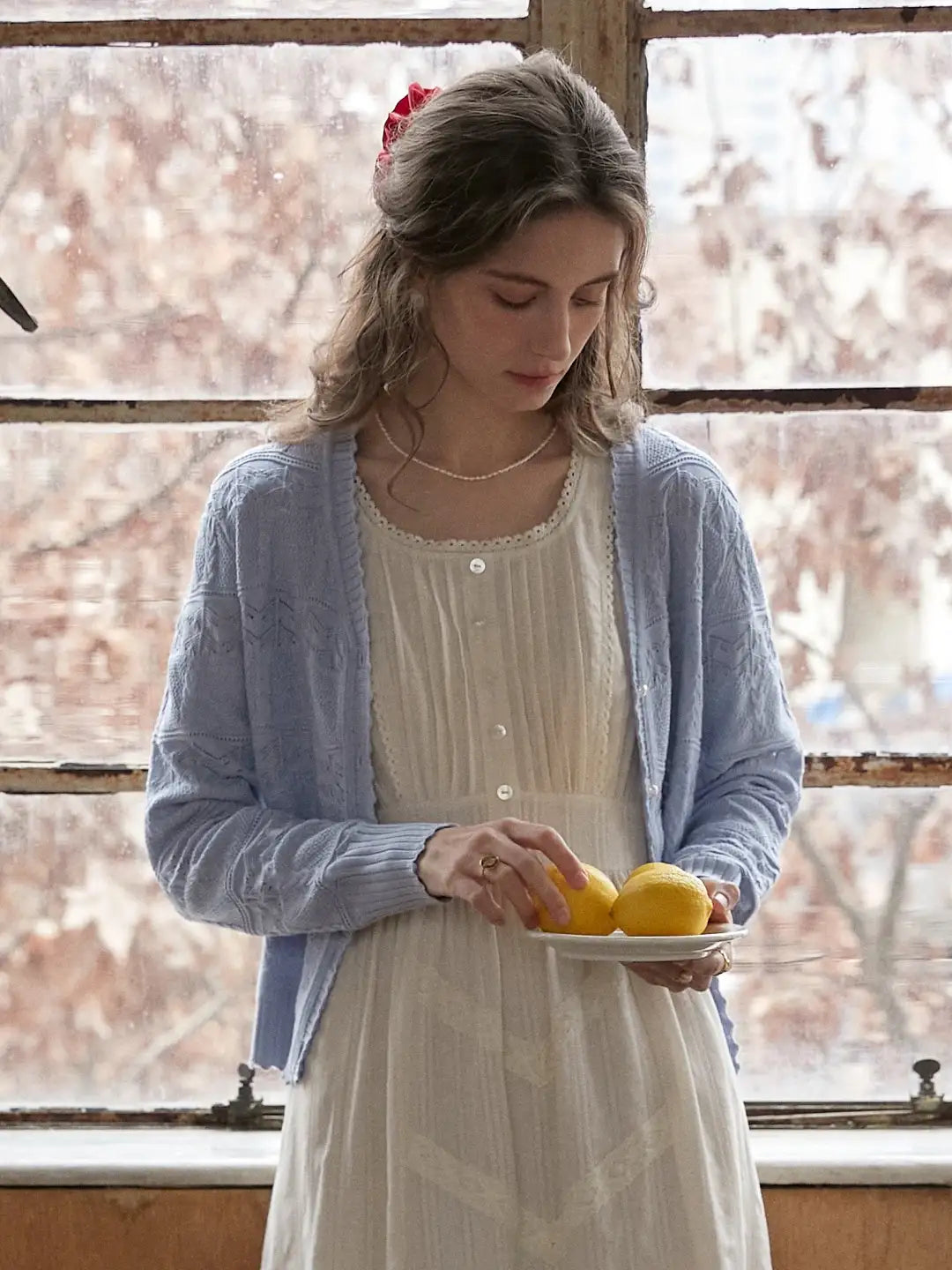 Elouise V-Neck Wool Cardigan