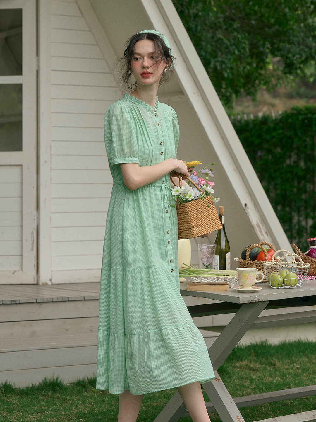 【Final Sale】Mina V-Neck 100% Cotton Dress