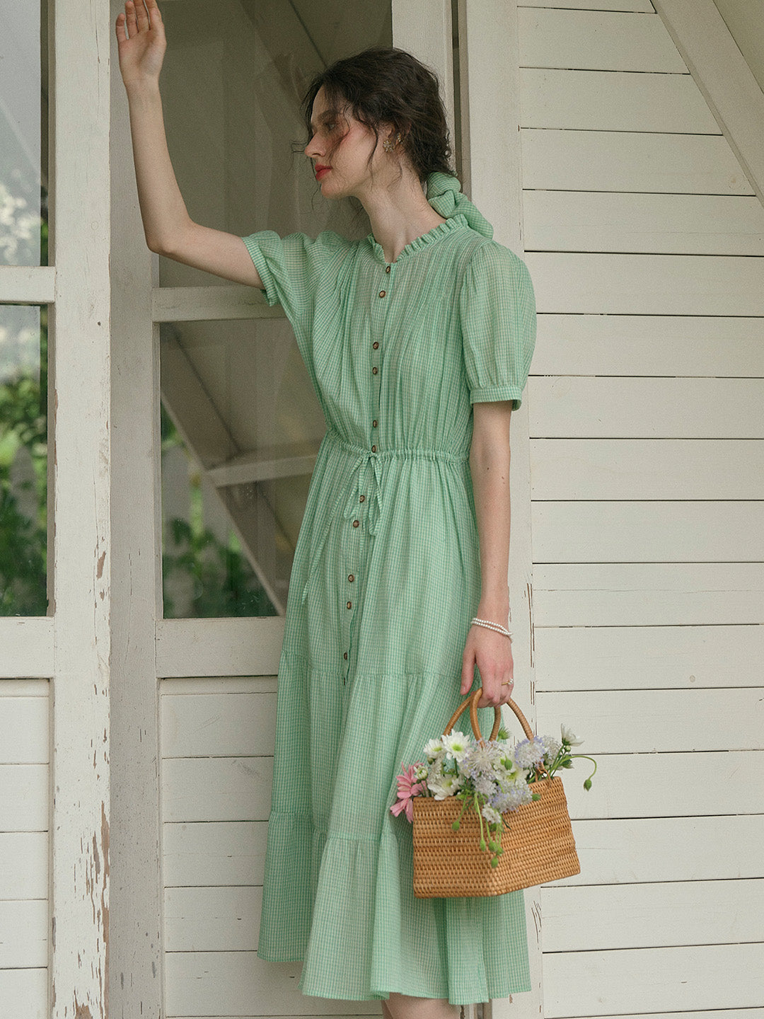 【Final Sale】Mina V-Neck 100% Cotton Dress