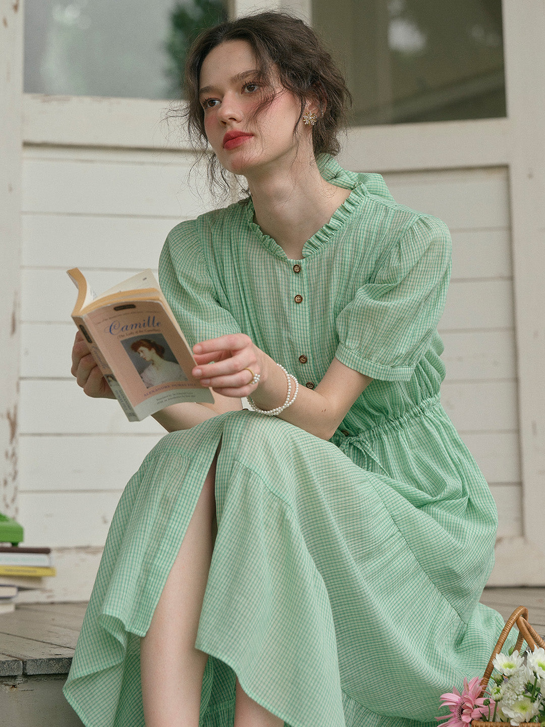 【Final Sale】Mina V-Neck 100% Cotton Dress