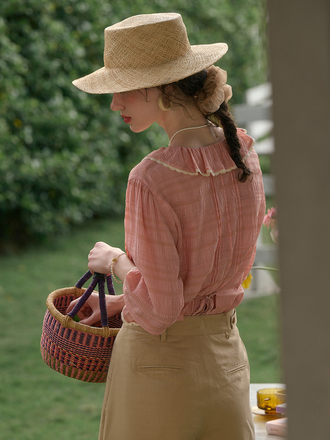 【Final Sale】Joelle Round Neck Ruffle Blouse