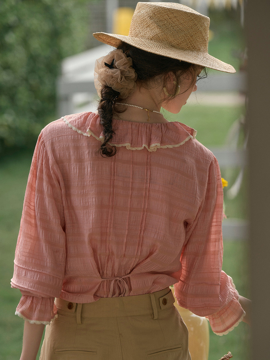 【Final Sale】Joelle Round Neck Ruffle Blouse