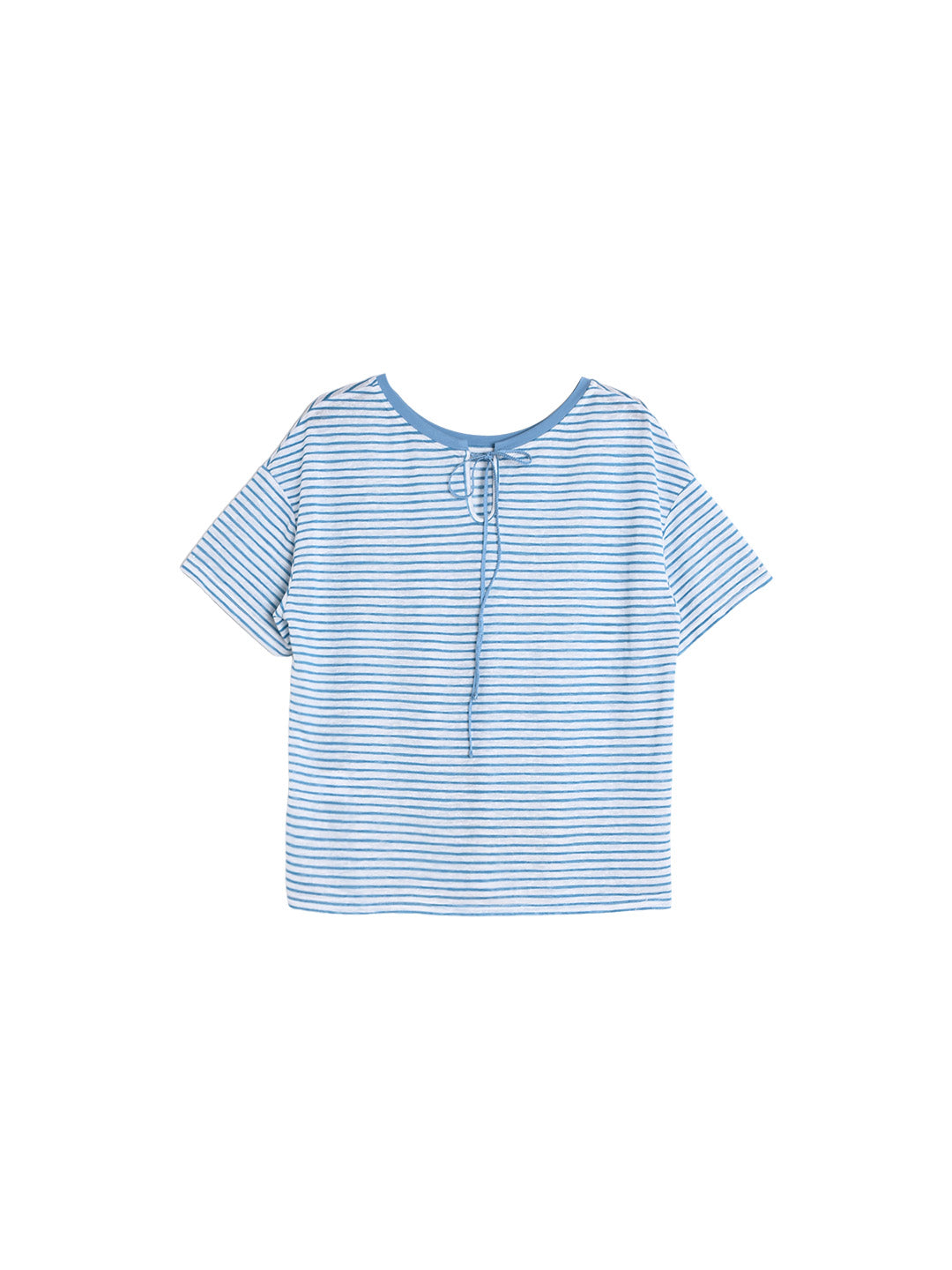 Alice Round Neck Reversible Stripe Viscose Blouse