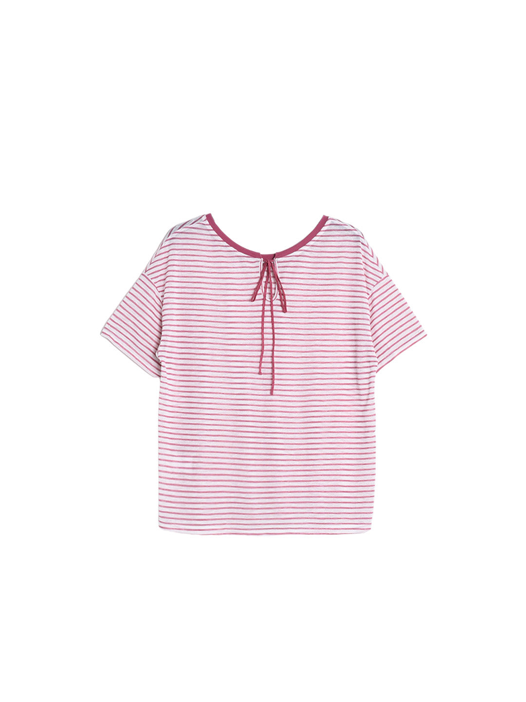 Alice Round Neck Reversible Stripe Viscose Blouse