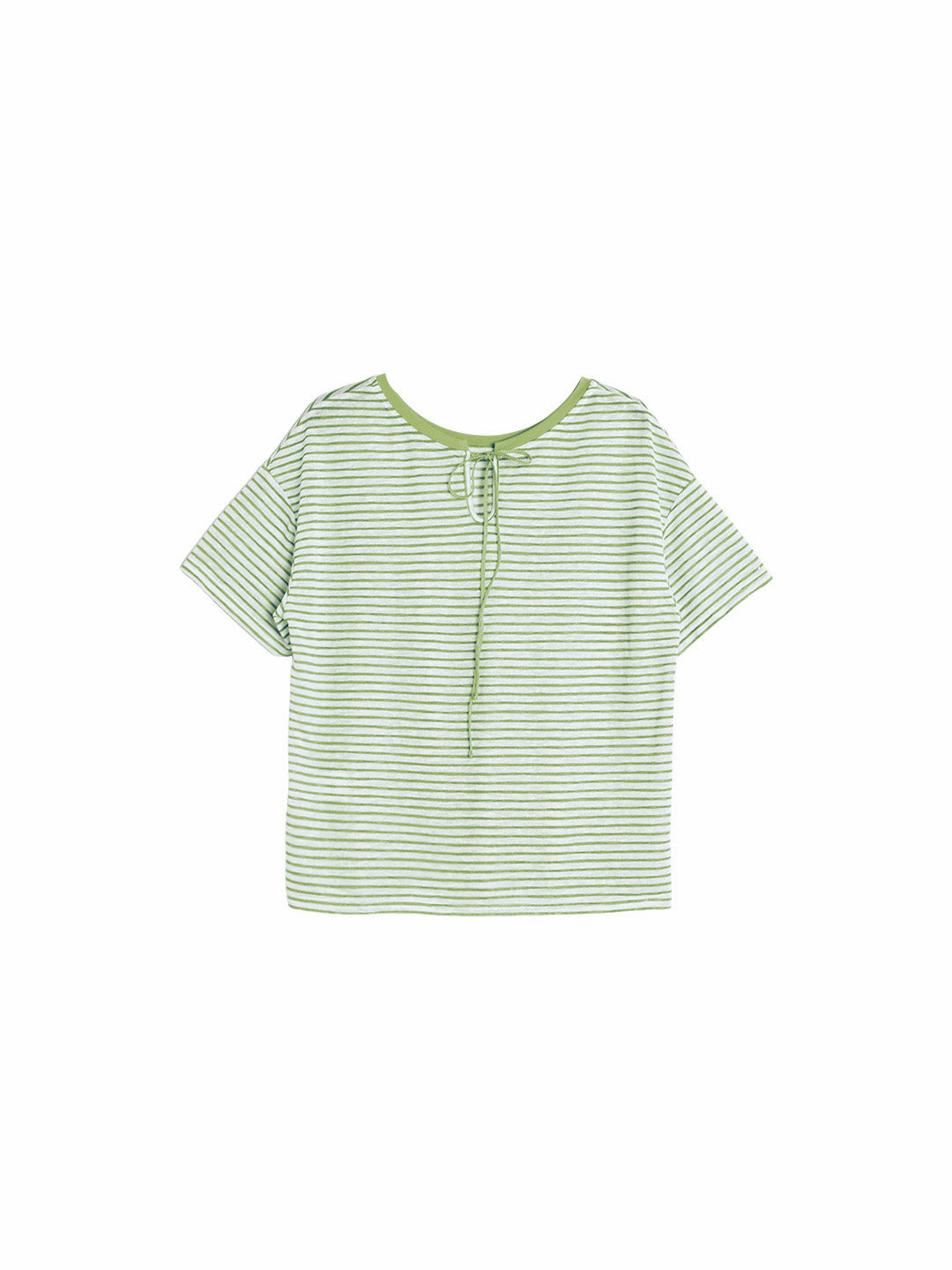 Alice Round Neck Reversible Stripe Viscose Blouse