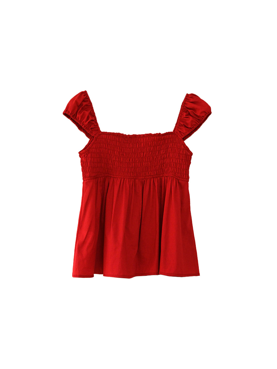 Riley Square Neck Puff Sleeves 100% Cotton Blouse