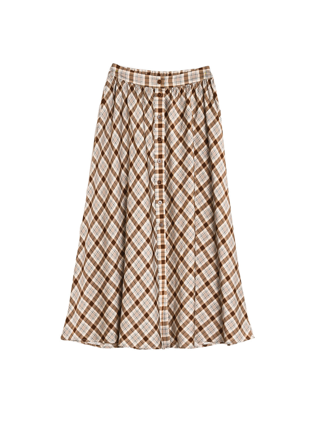 Gemma Plain Button Skirt