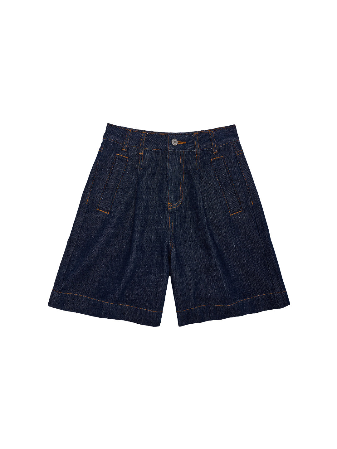 Aadhya High-Waist 100%Cotton Denim Shorts