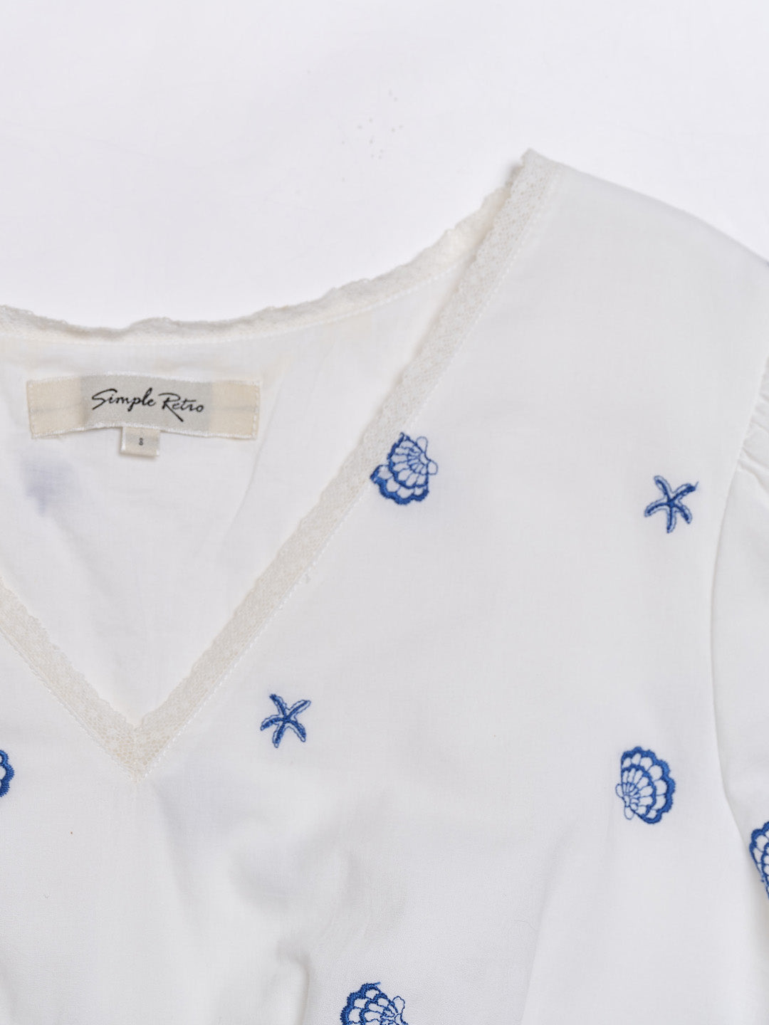 Clare Shell Embroidered Maxi Dress