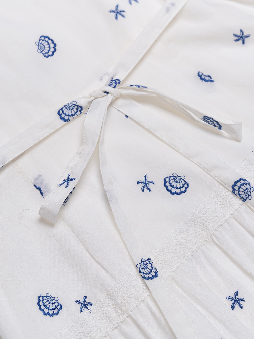 Clare Shell Embroidered Maxi Dress