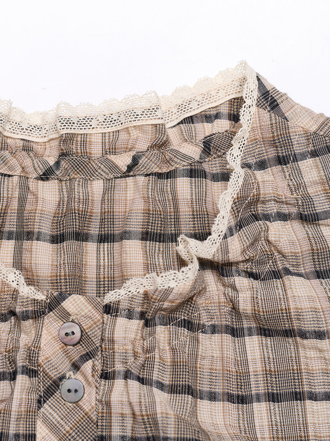 Ainhoa Plaid Sleeveless Blouse