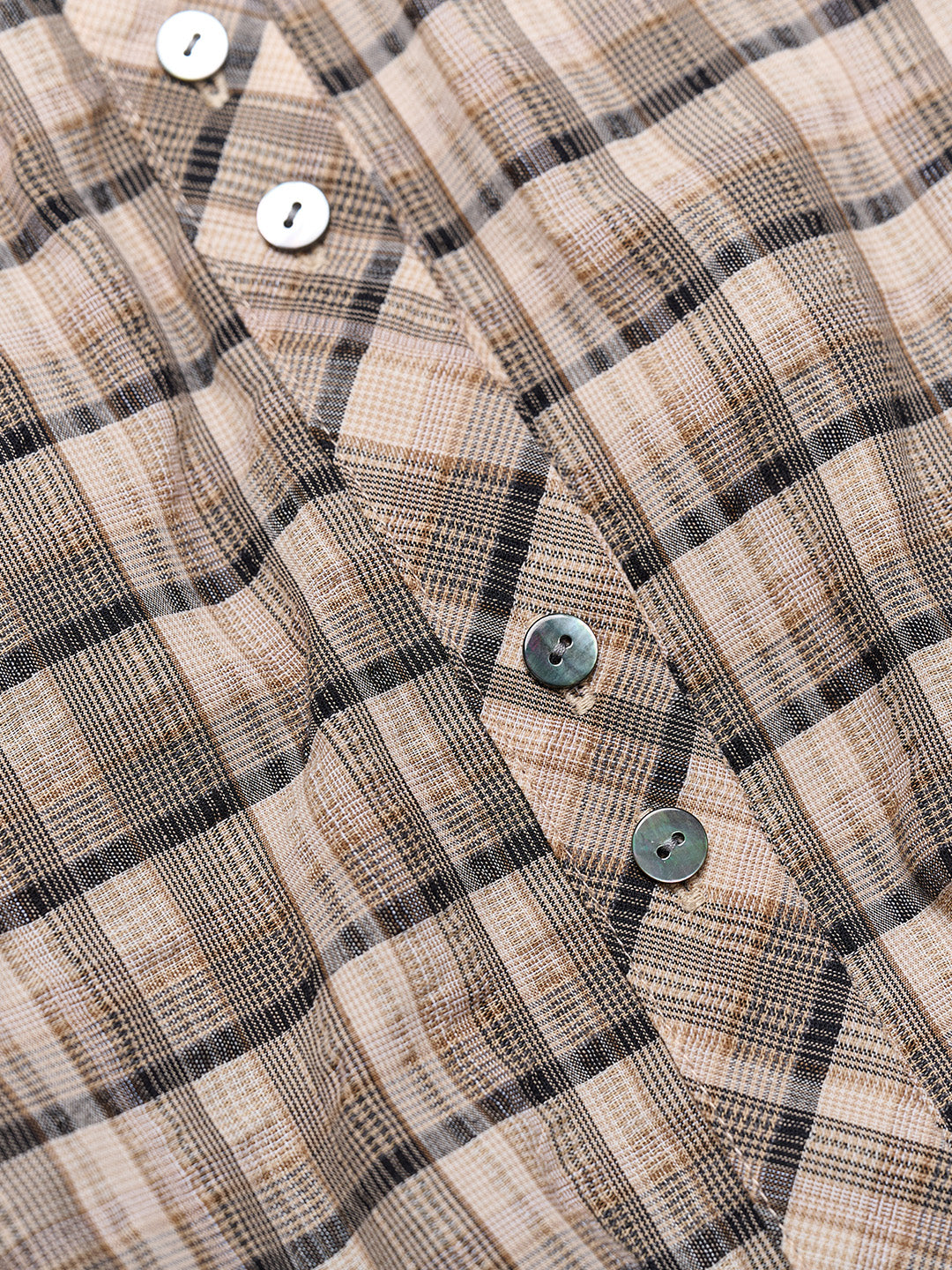 Ainhoa Plaid Sleeveless Blouse