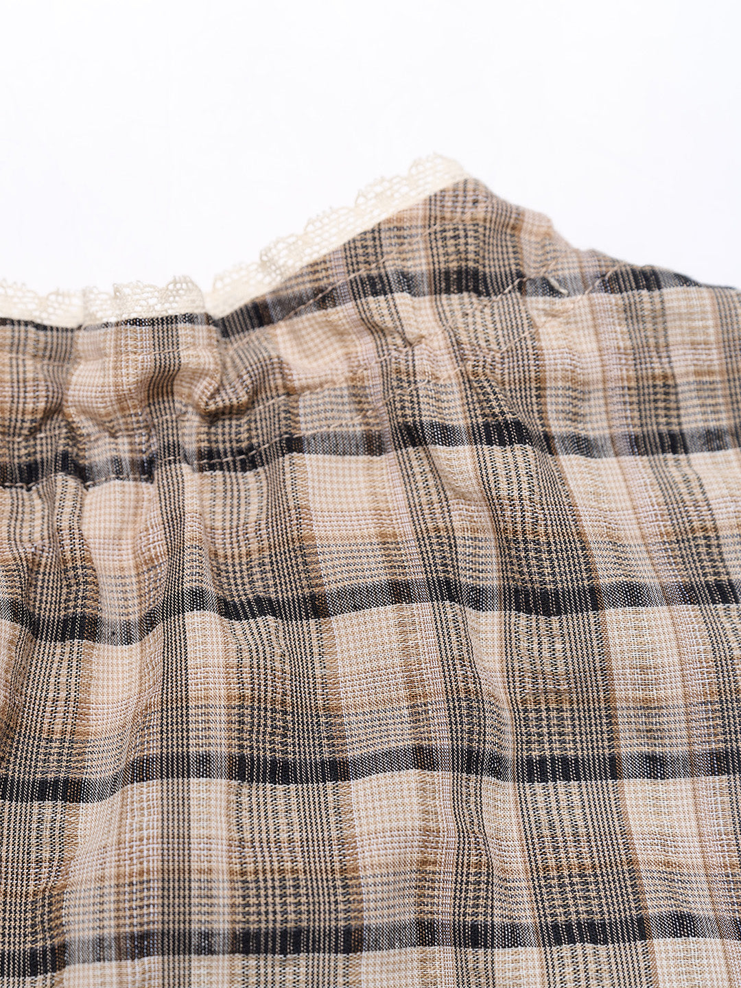 Ainhoa Plaid Sleeveless Blouse