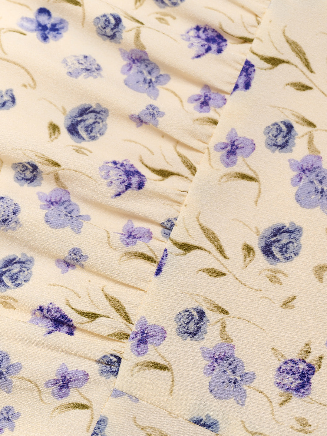 Esperanza Round Neck Floral Puff Sleeve Dress