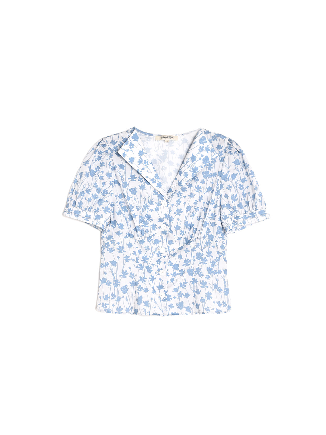 Kylie V-Neck Floral 100% Cotton Blouse