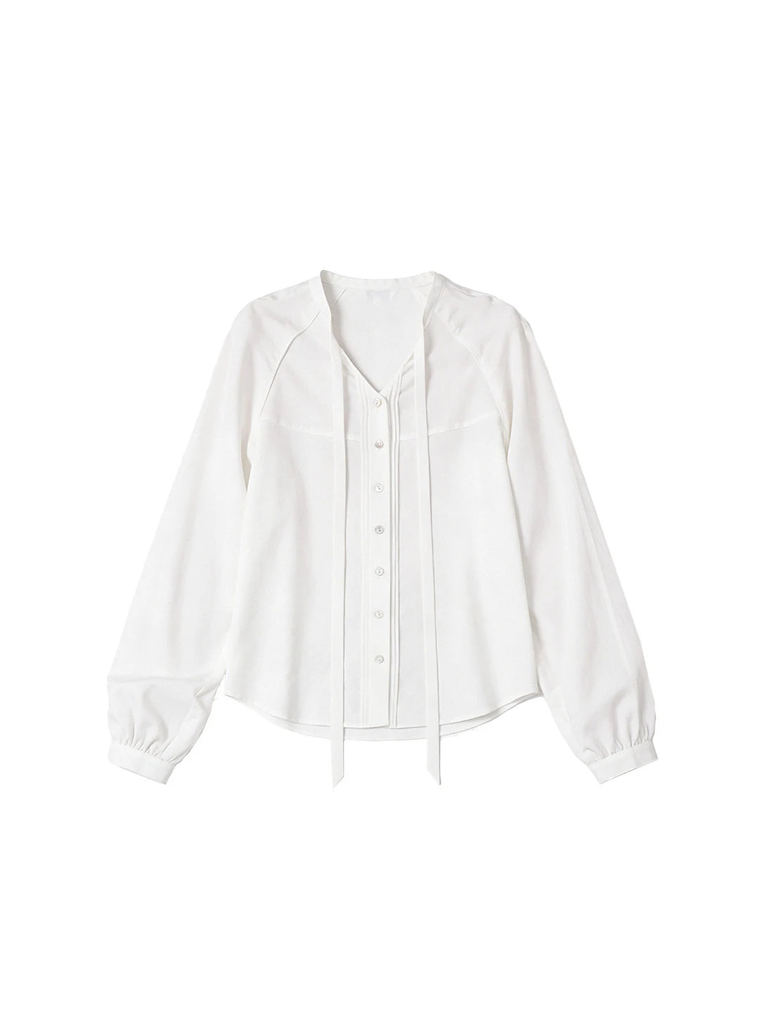 Saoirse Tie Collar Linen Blouse