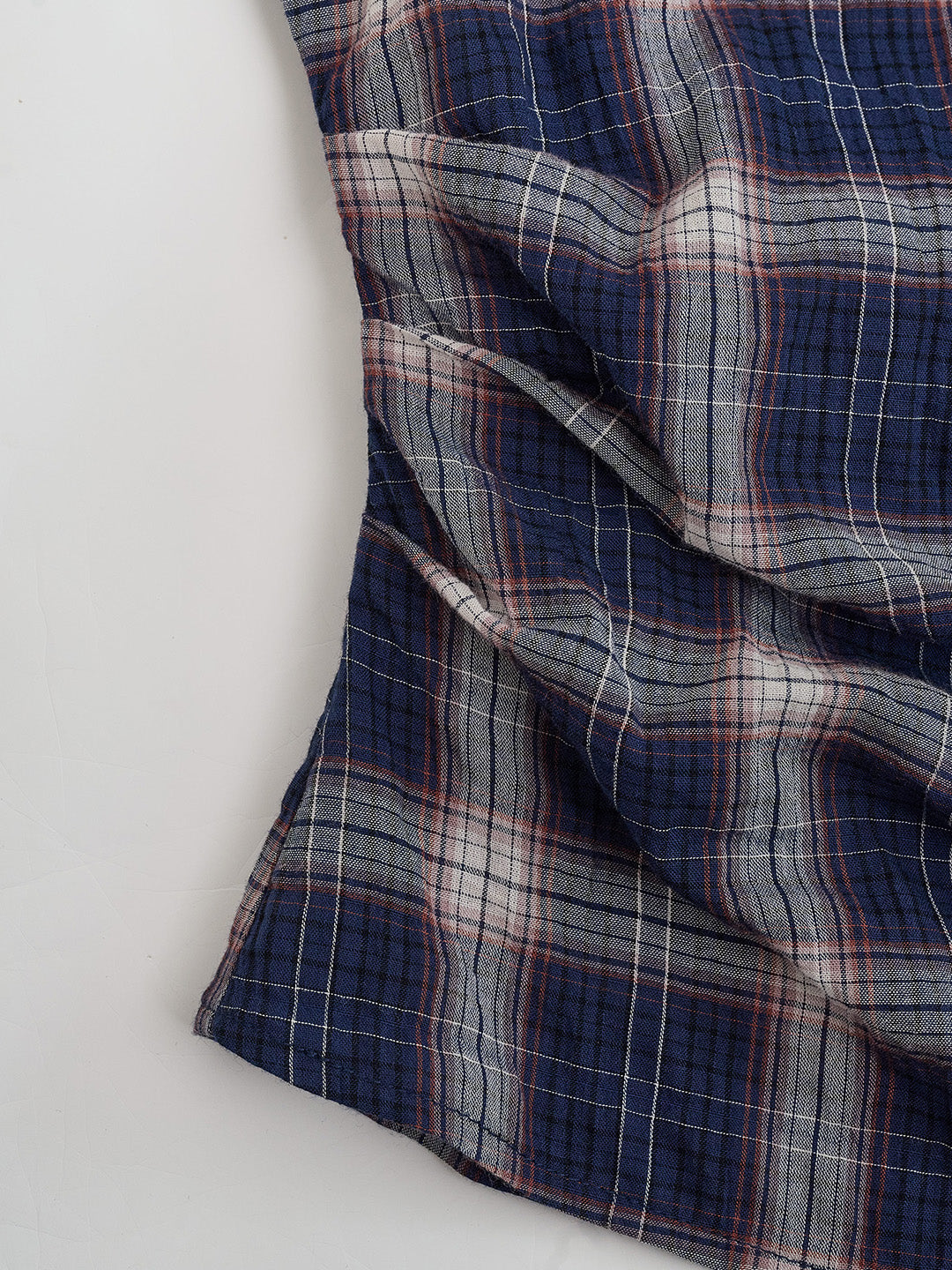 Abigail Boat Neck Plaid Blouse