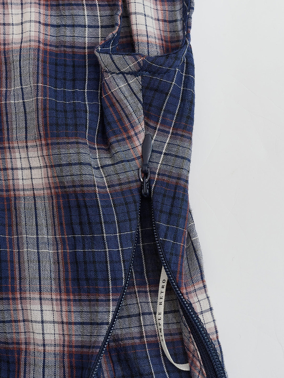 Abigail Boat Neck Plaid Blouse