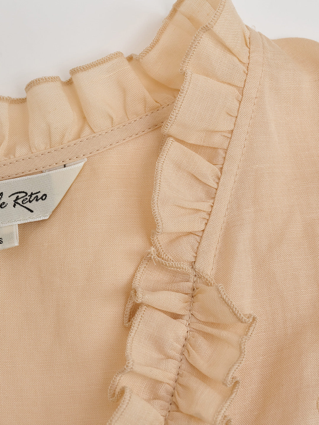 Amelia V- Neck Embroidered Ramie Blouse