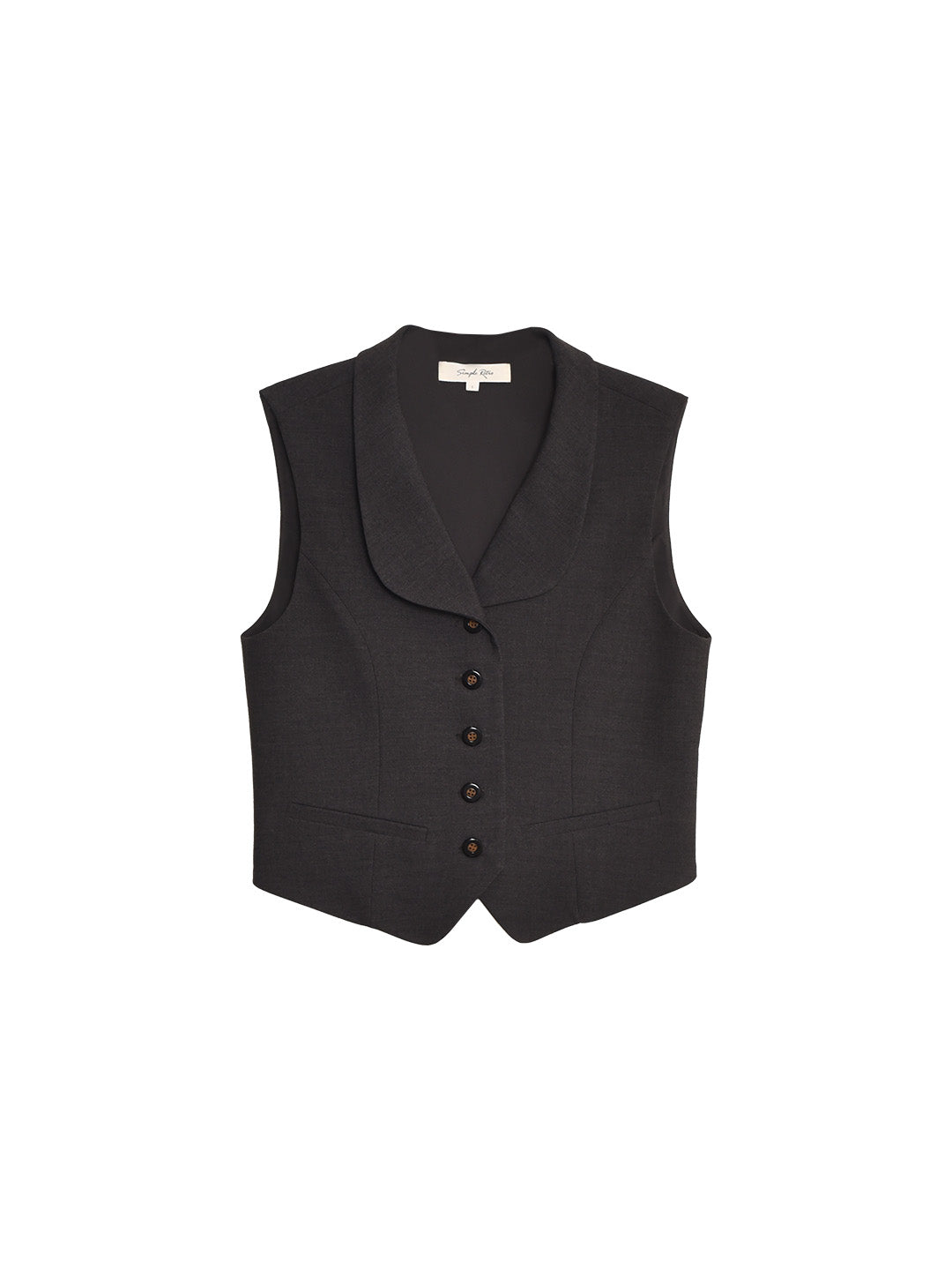 Elora Turndown Collar Layered Vest