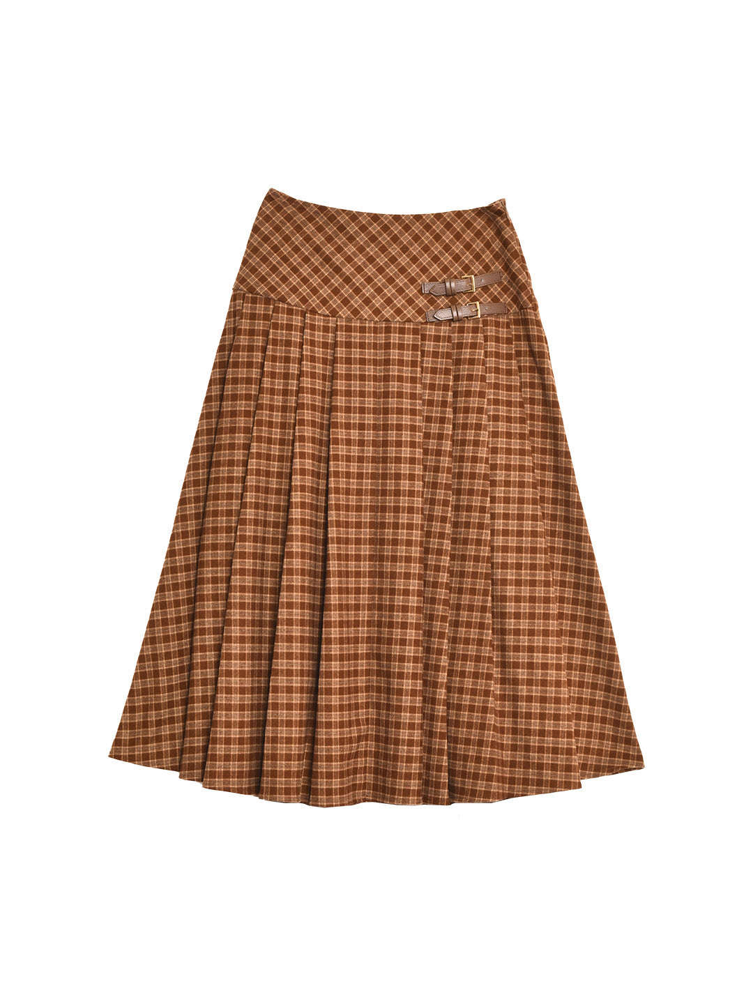Miracle A-Line Plaid Cotton Skirt