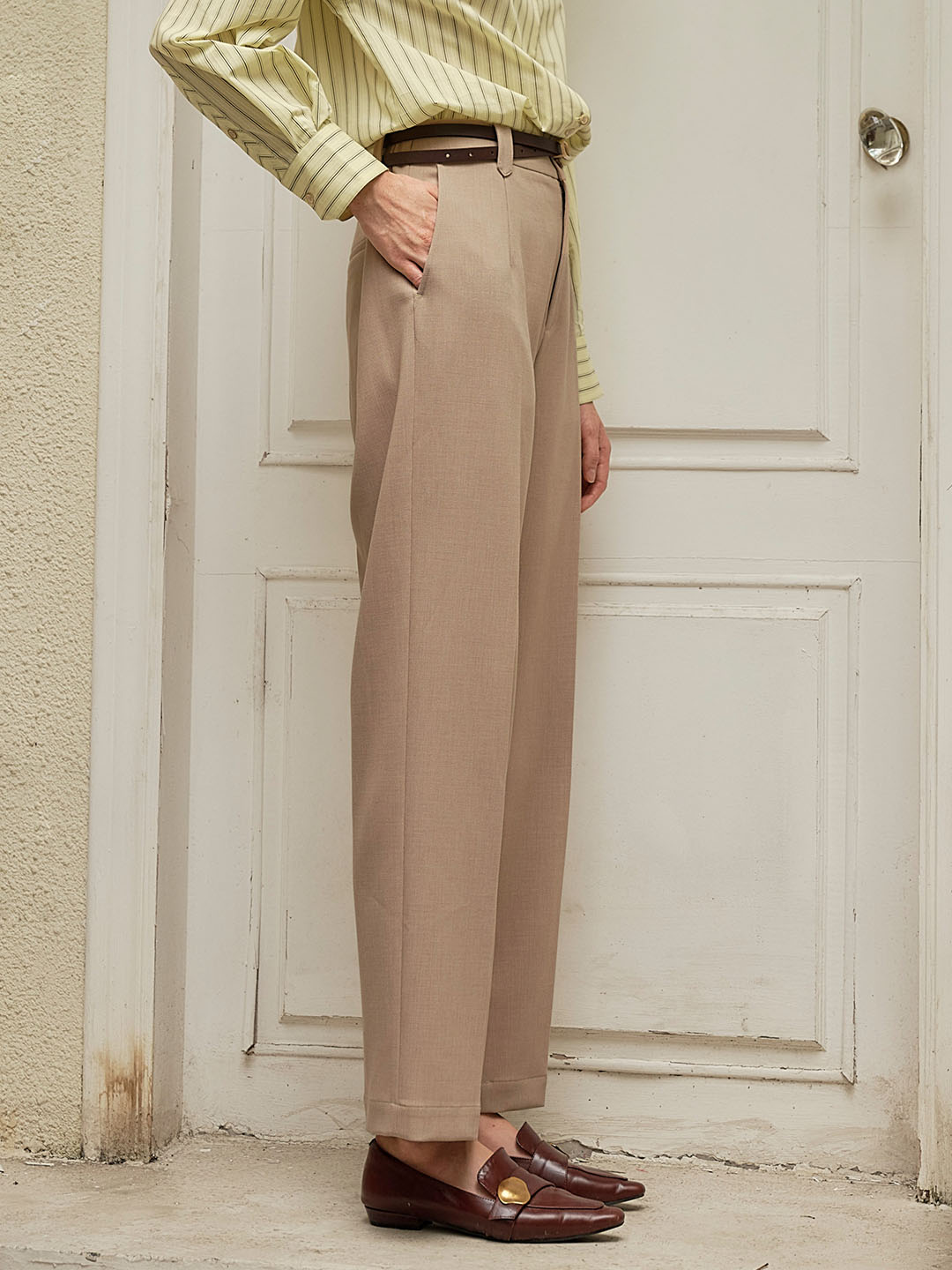 【Final Sale】Justice Casual High Waisted Trousers
