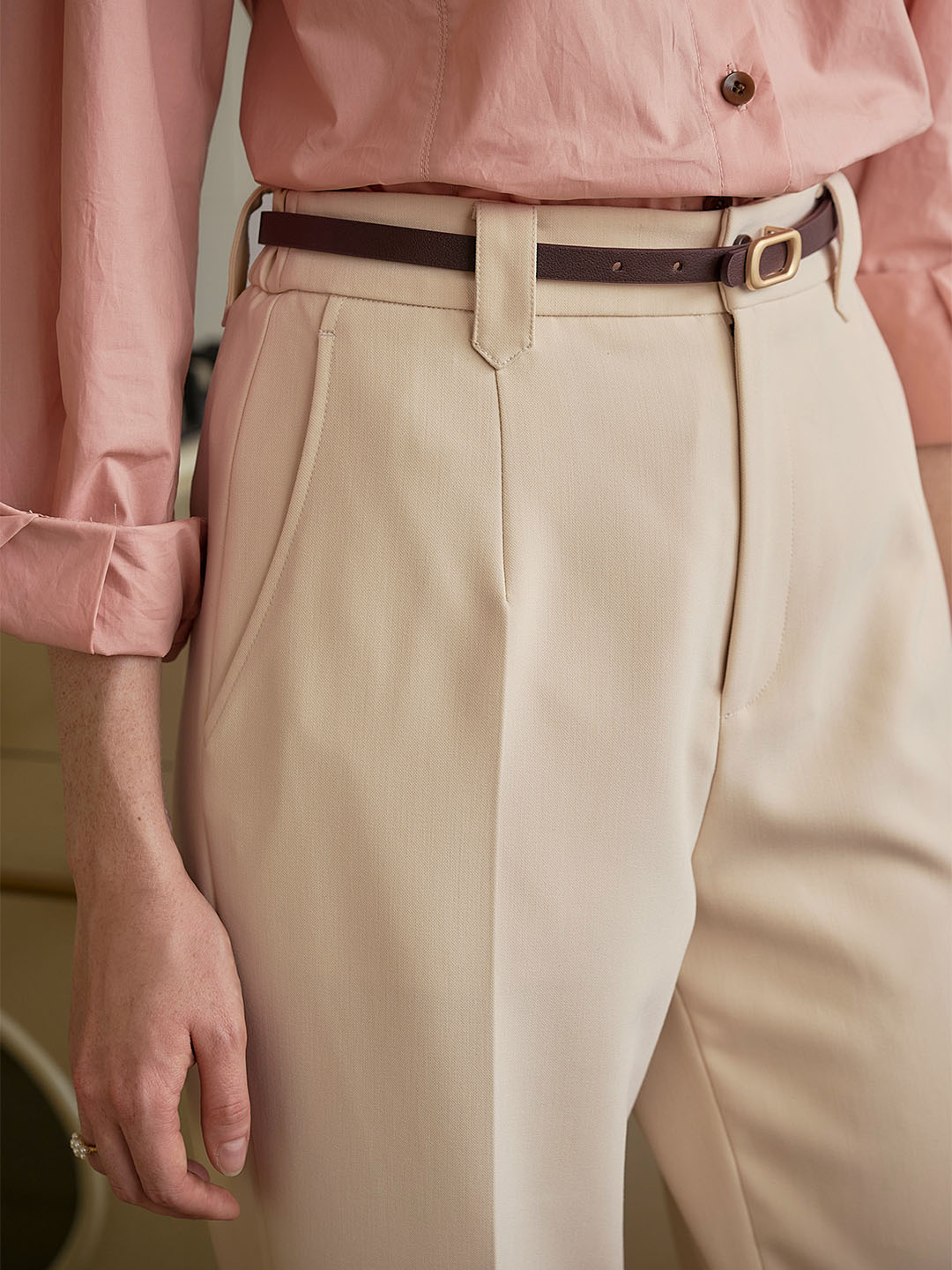 【Final Sale】Justice Casual High Waisted Trousers