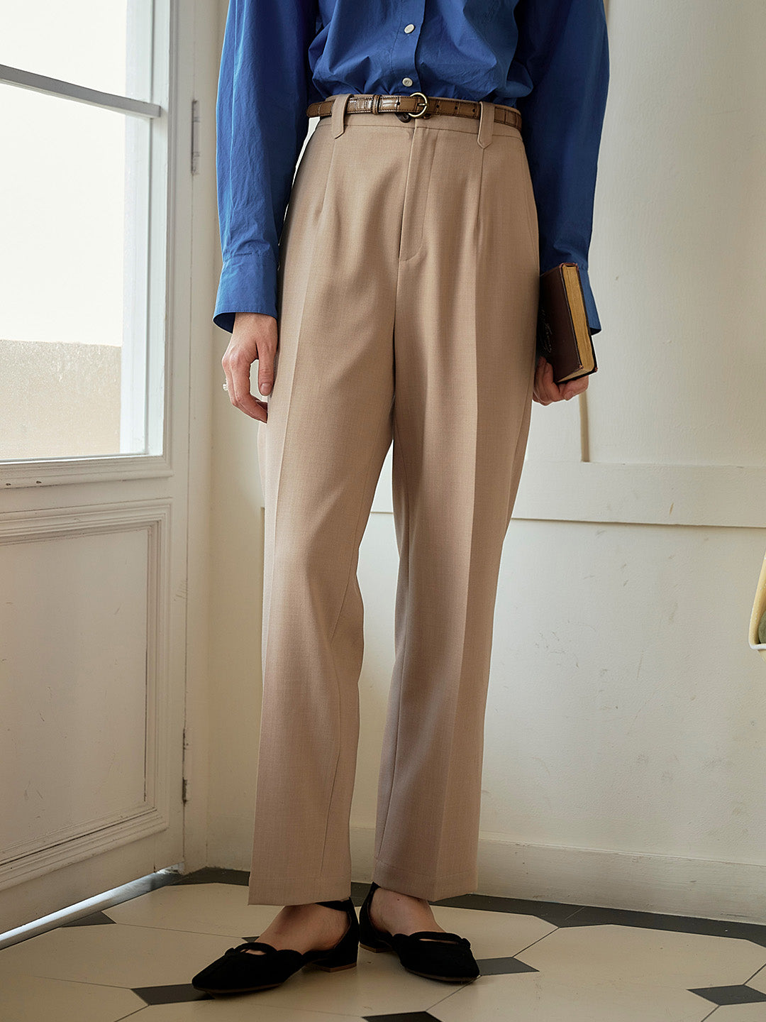【Final Sale】Justice Casual High Waisted Trousers
