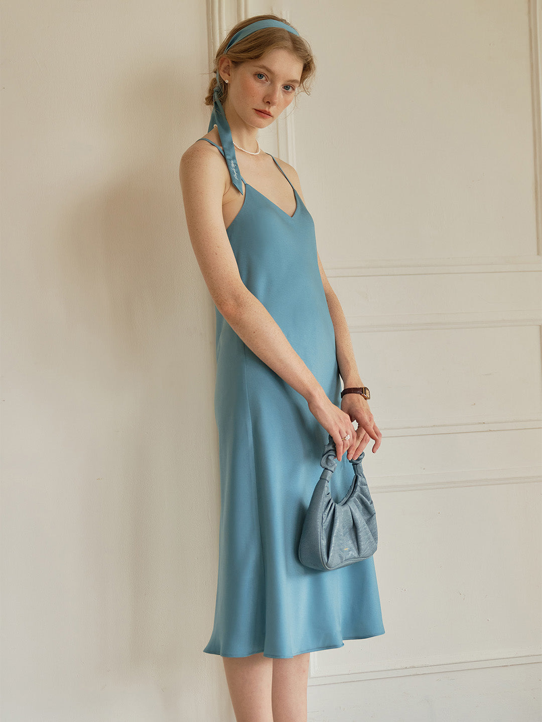 【Final Sale】Delilah Blue Suspender Dress