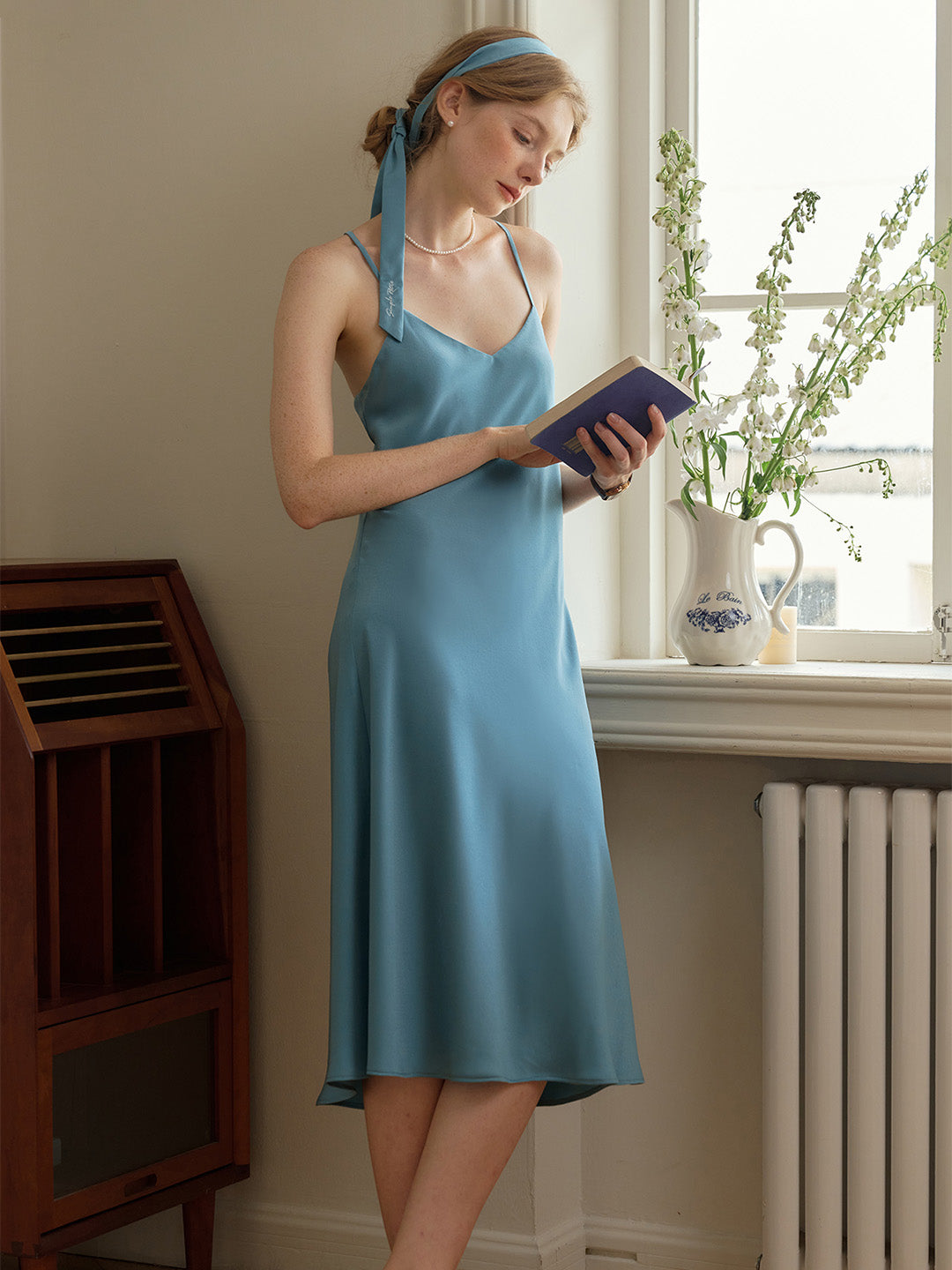 【Final Sale】Delilah Blue Suspender Dress