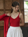 【Final Sale】Avianna V-Neck Knit Camisole Top main image 1