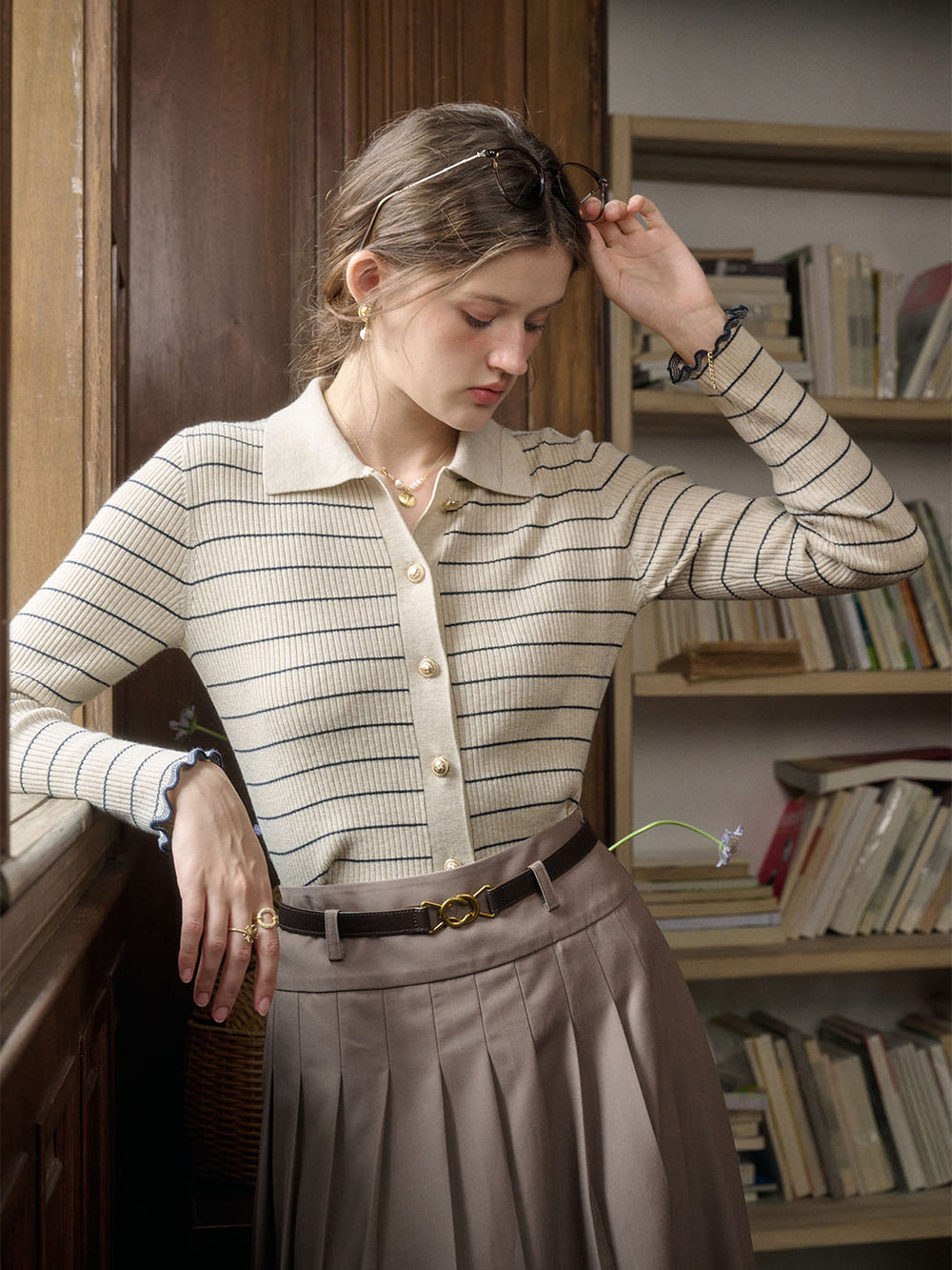 LAICA O-NECK RAGLAN CARDIGAN main image 1