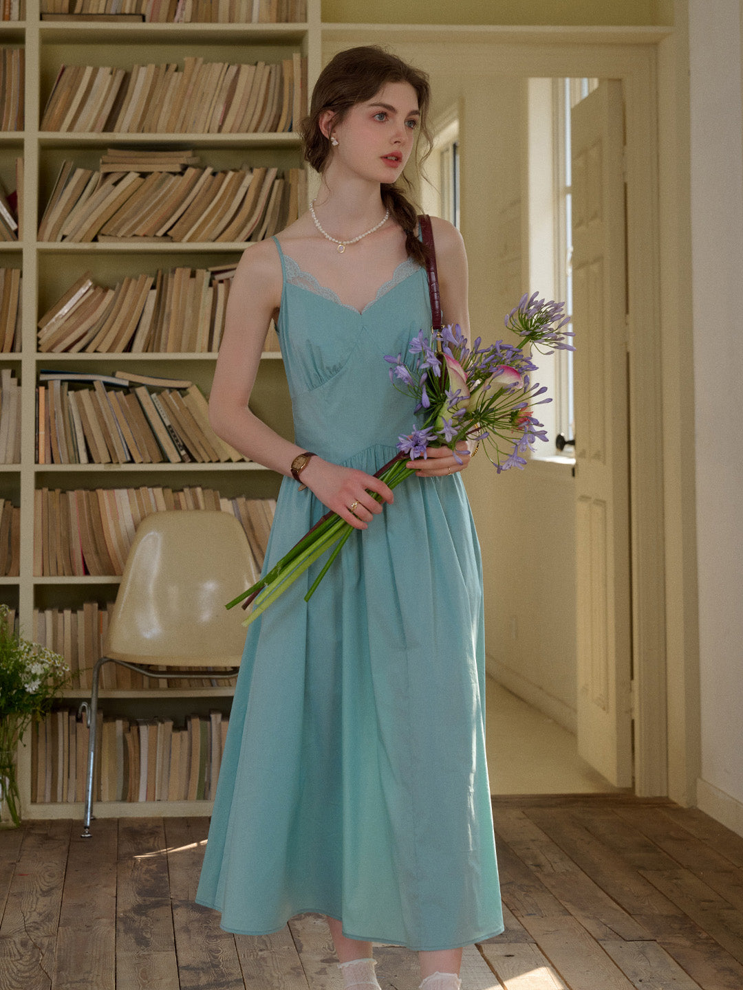 Saylor Lace Cotton Sleeveless Dress