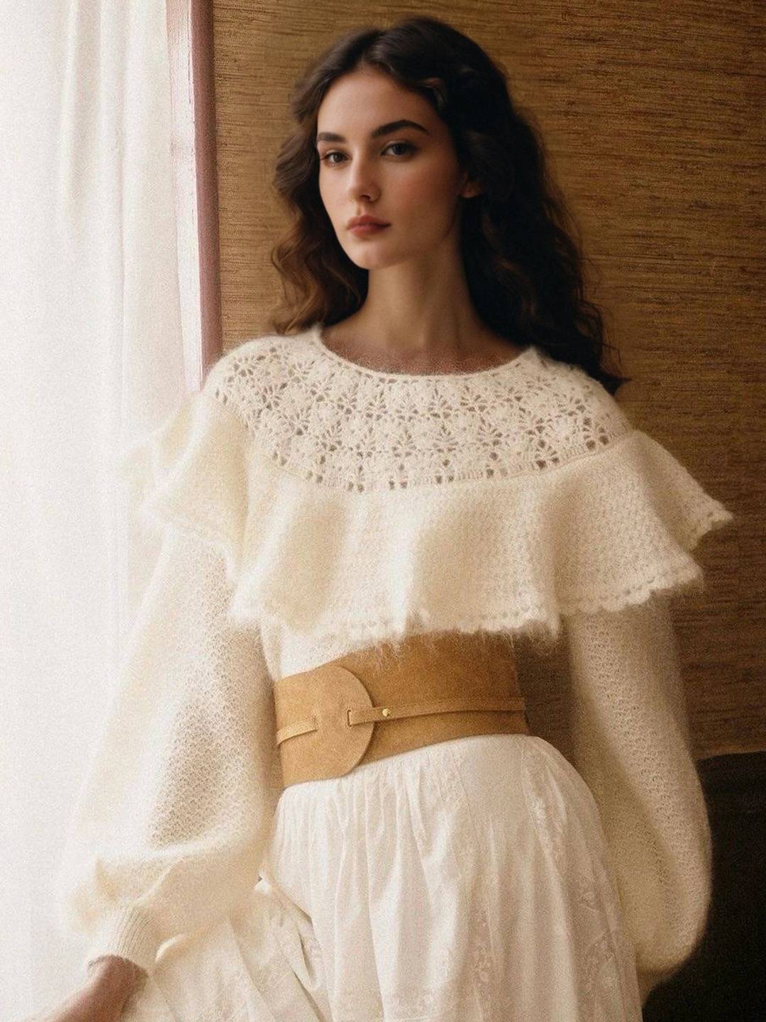 Gracelynn Round Neck Embroidery Sweater