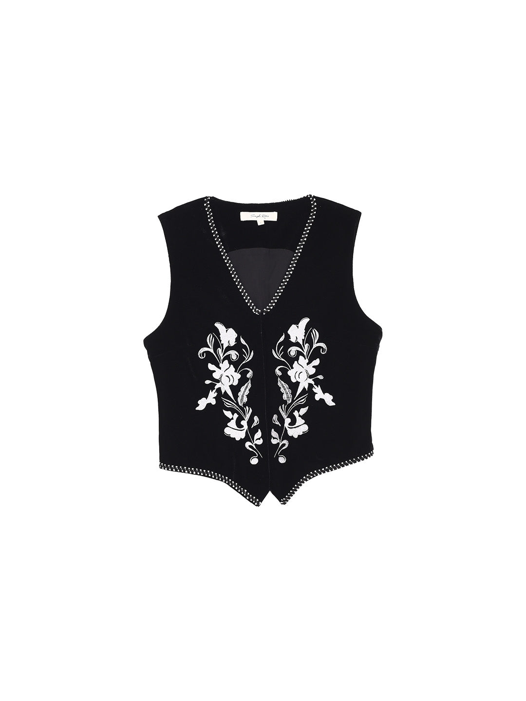 Xiomara V-Neck Embroidery Vest