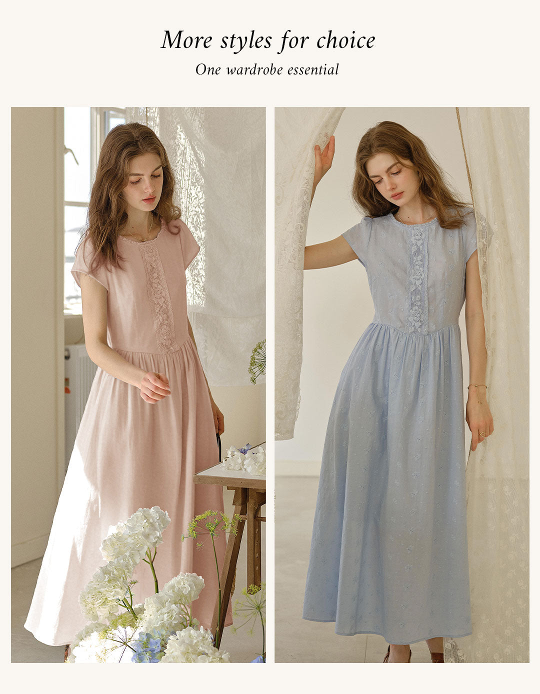 Malia Round Neck Lace Embroidered 100% Cotton Dress detail 2