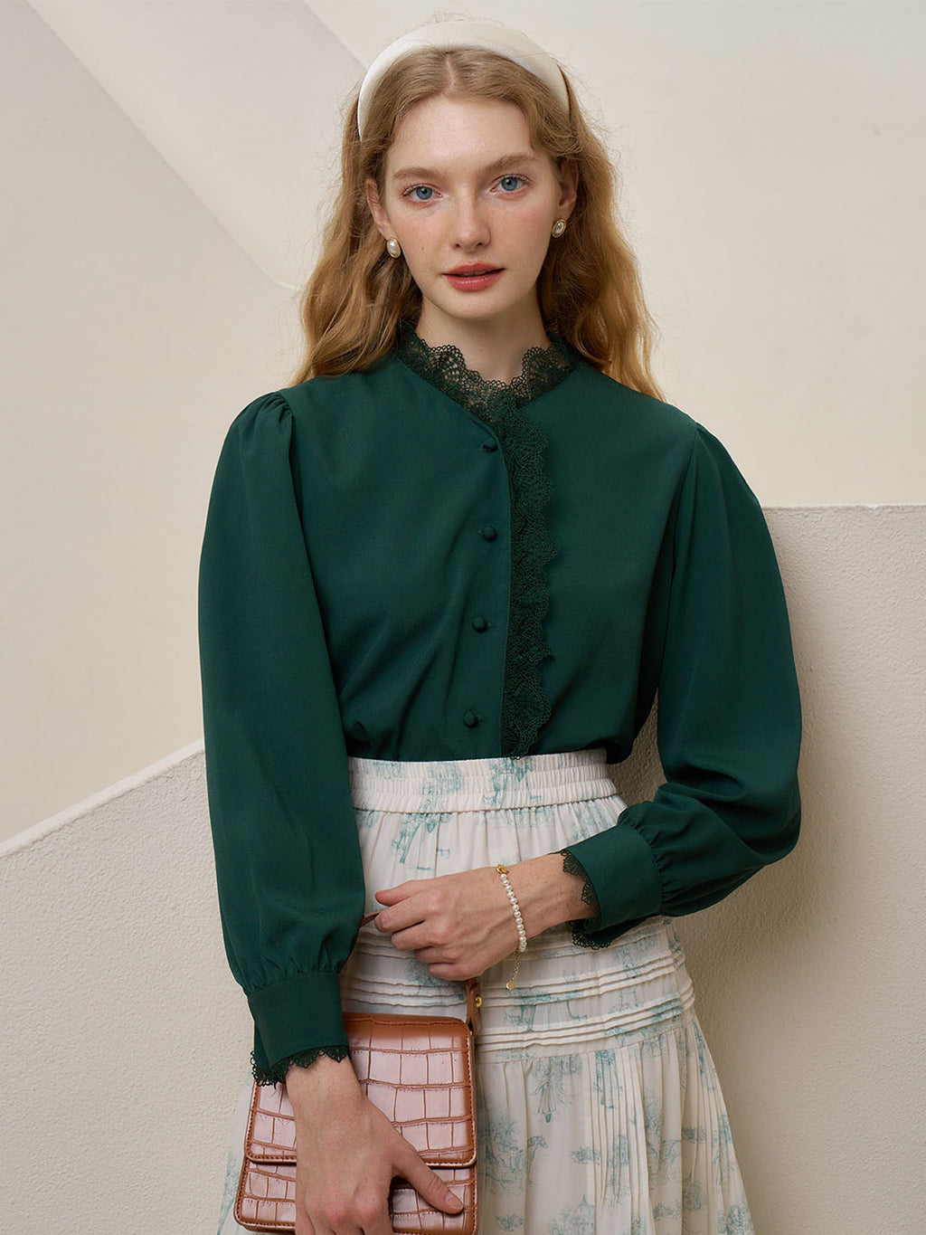 【Final Sale】Hanna Puff Sleeve Lace Blouse