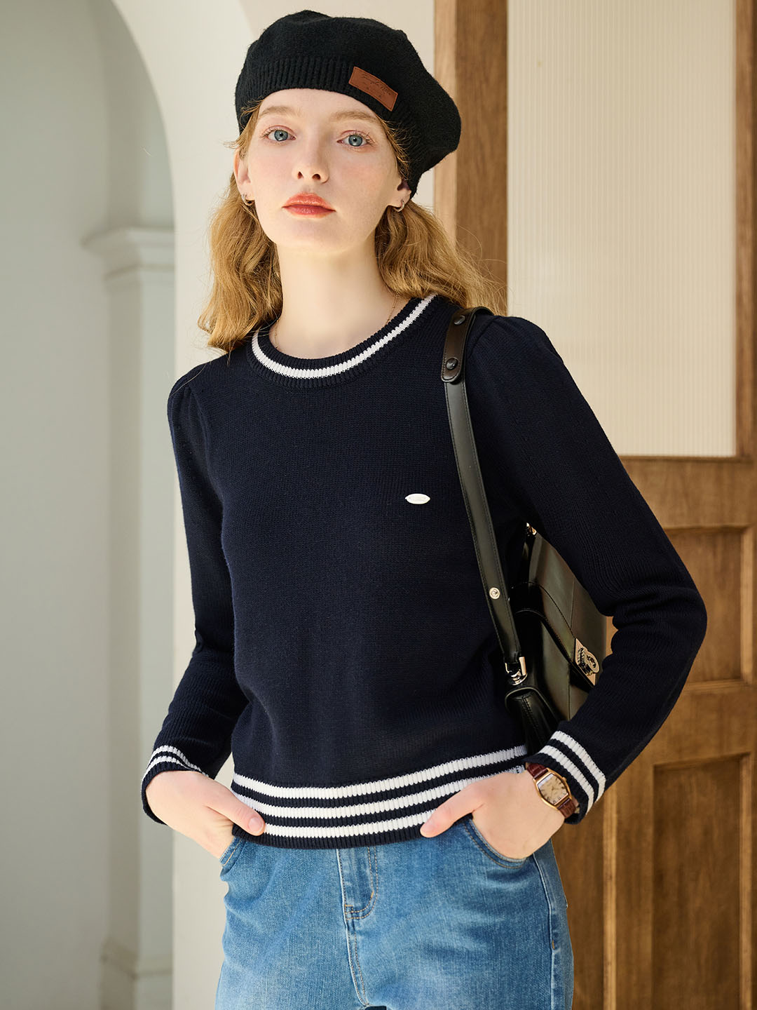 【Final Sale】Addilynn Classic Vintage Striped Contrast Sweater