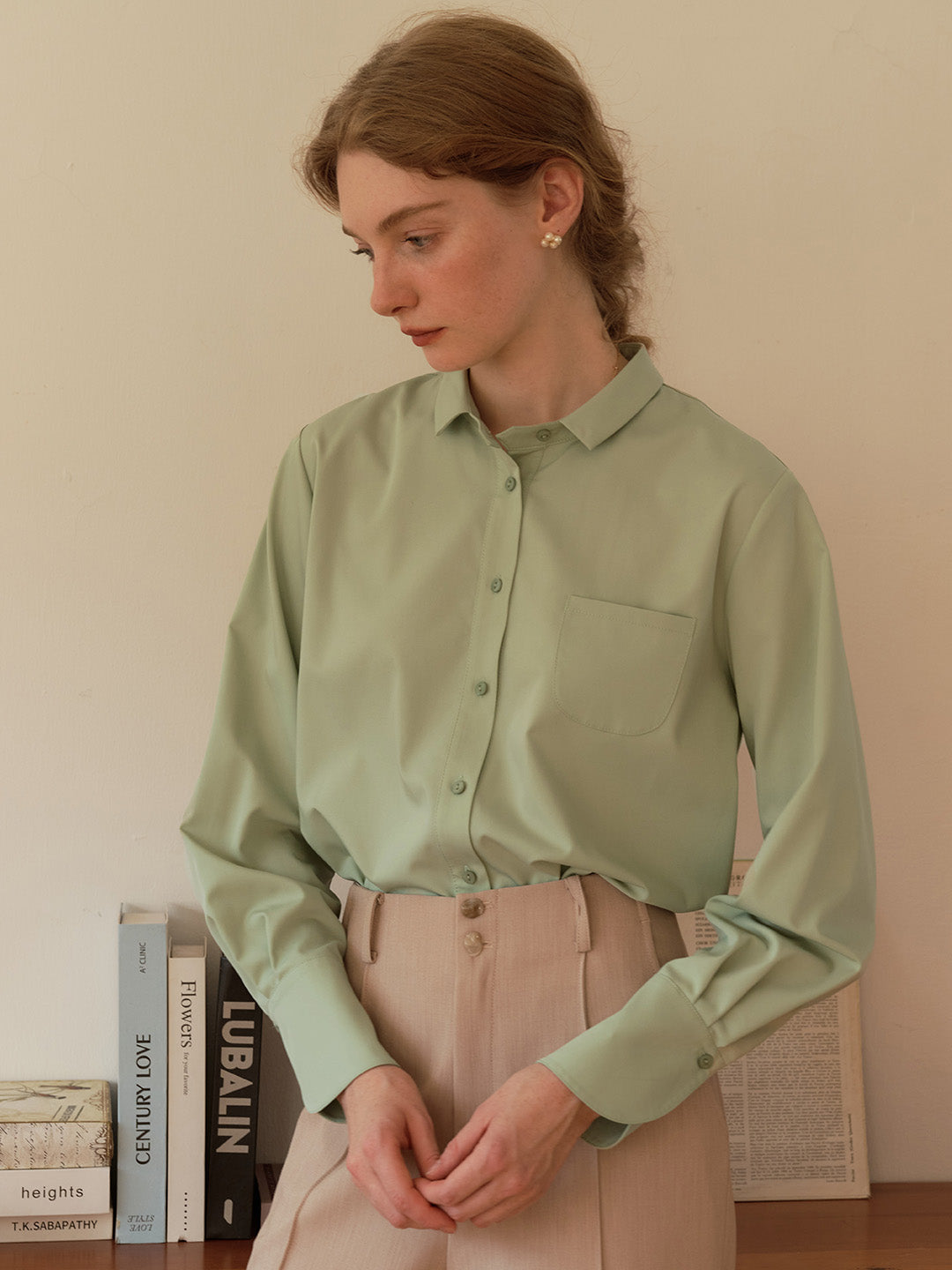 【Final Sale】Sarahi French Cuffs Small Lapel Shirt