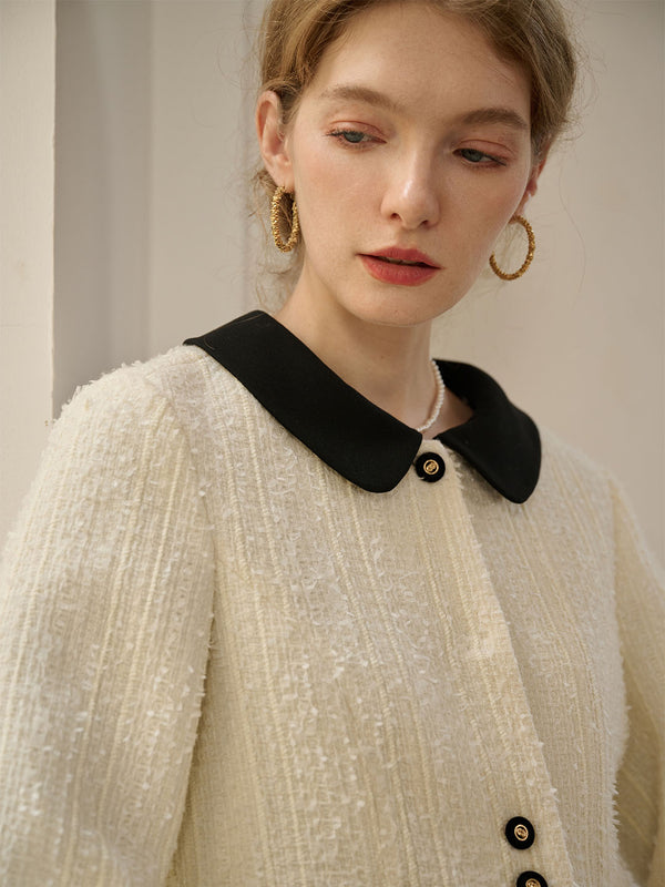 Elisabeth Detachable Lapel Tweed Jacket
