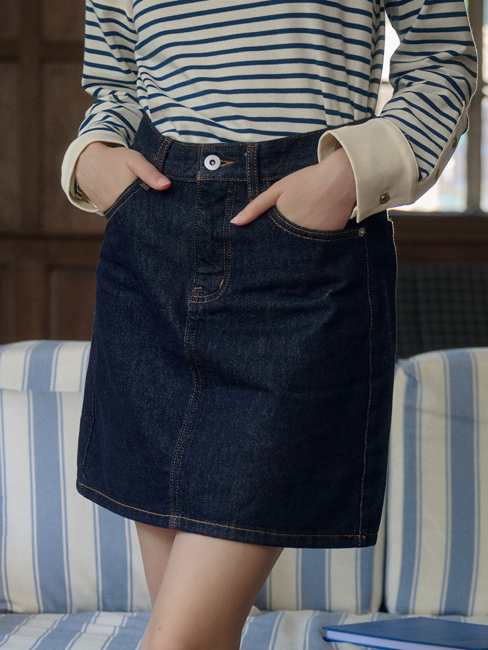 Willow A-Line Denim Skirt