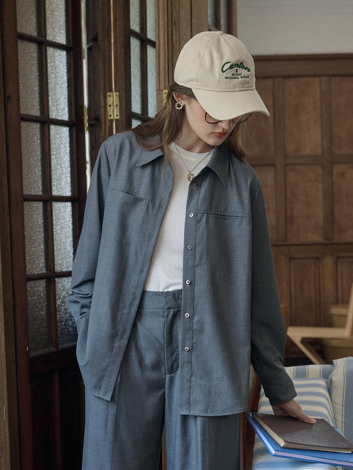 Runia Shirt with Pocket - Grey