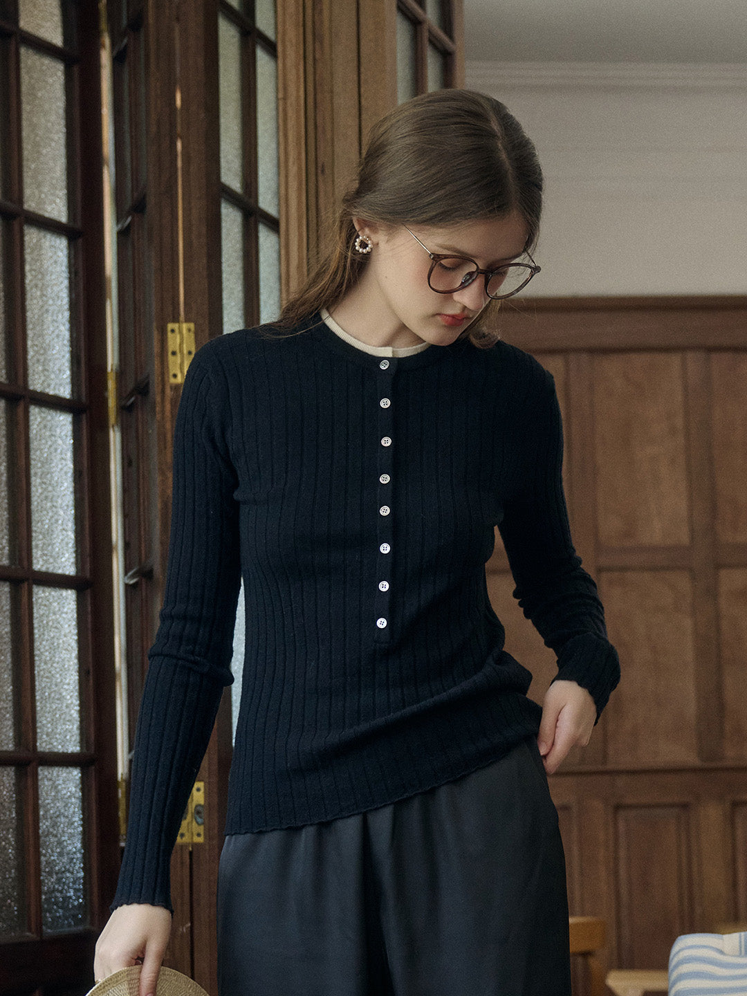 【Final Sale】Daisy Round Neck 100% Wool Sweater