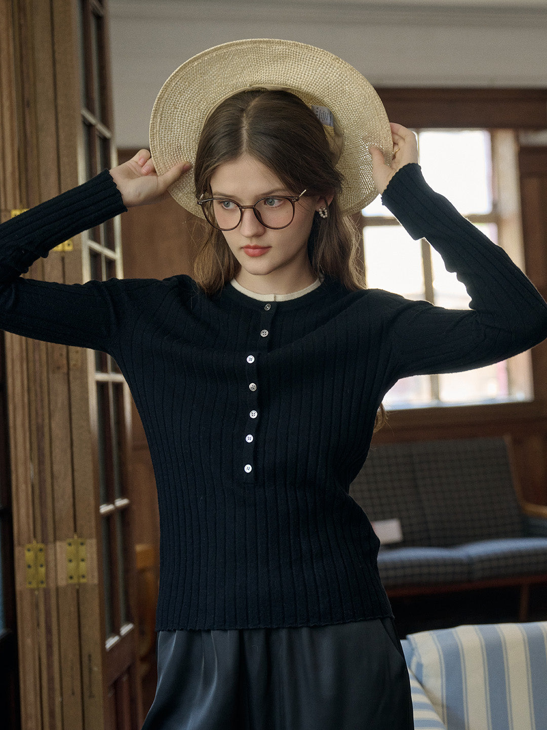 【Final Sale】Daisy Round Neck 100% Wool Sweater