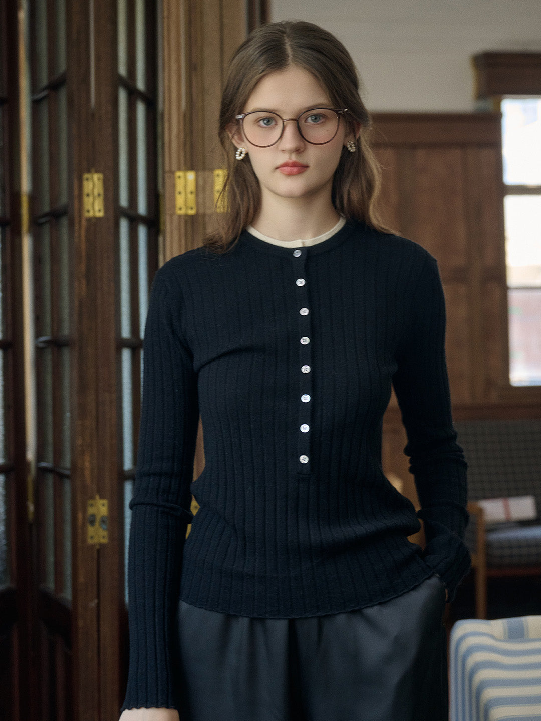 【Final Sale】Daisy Round Neck 100% Wool Sweater