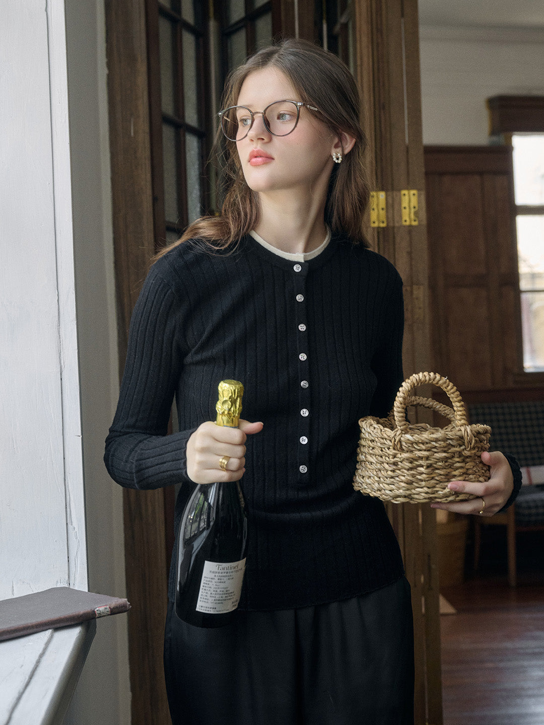 【Final Sale】Daisy Round Neck 100% Wool Sweater